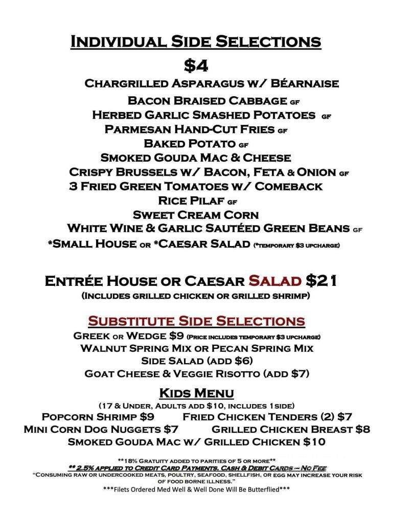 The Grillehouse Steak & Seafood - Navarre, FL menu_pic