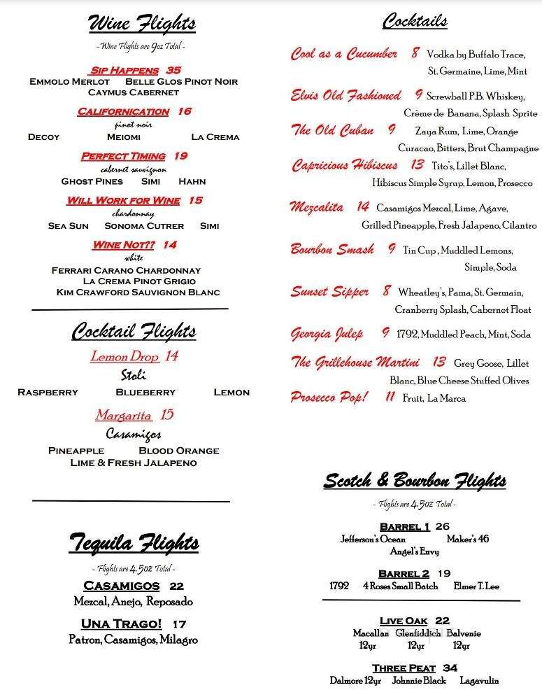 The Grillehouse Steak & Seafood - Navarre, FL menu_pic