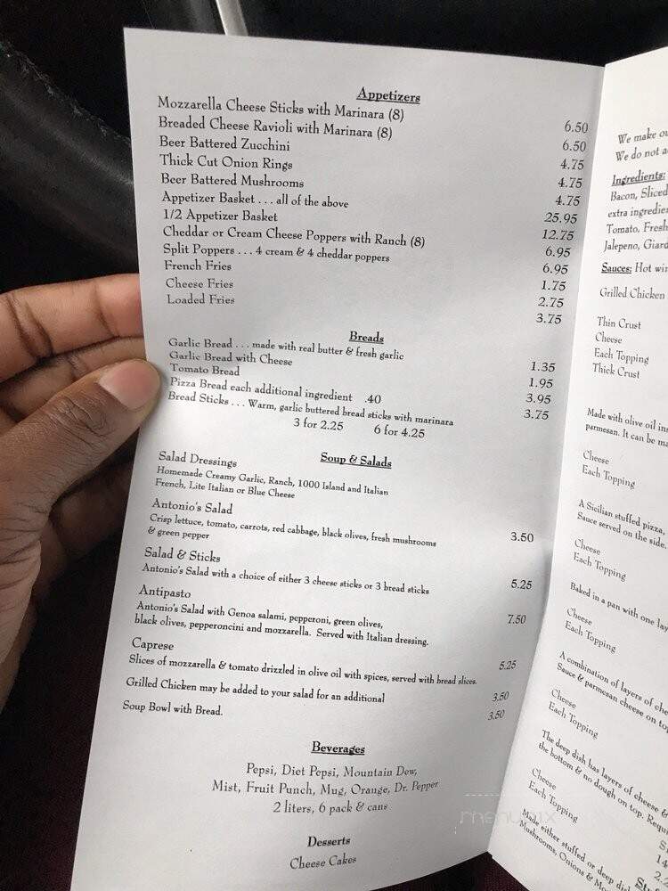 State Line Pizza - Hammond, IN menu_pic