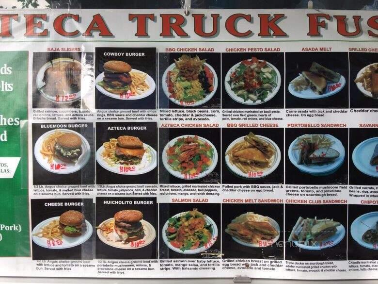 Azteca Truck - Los Angeles, CA menu_pic