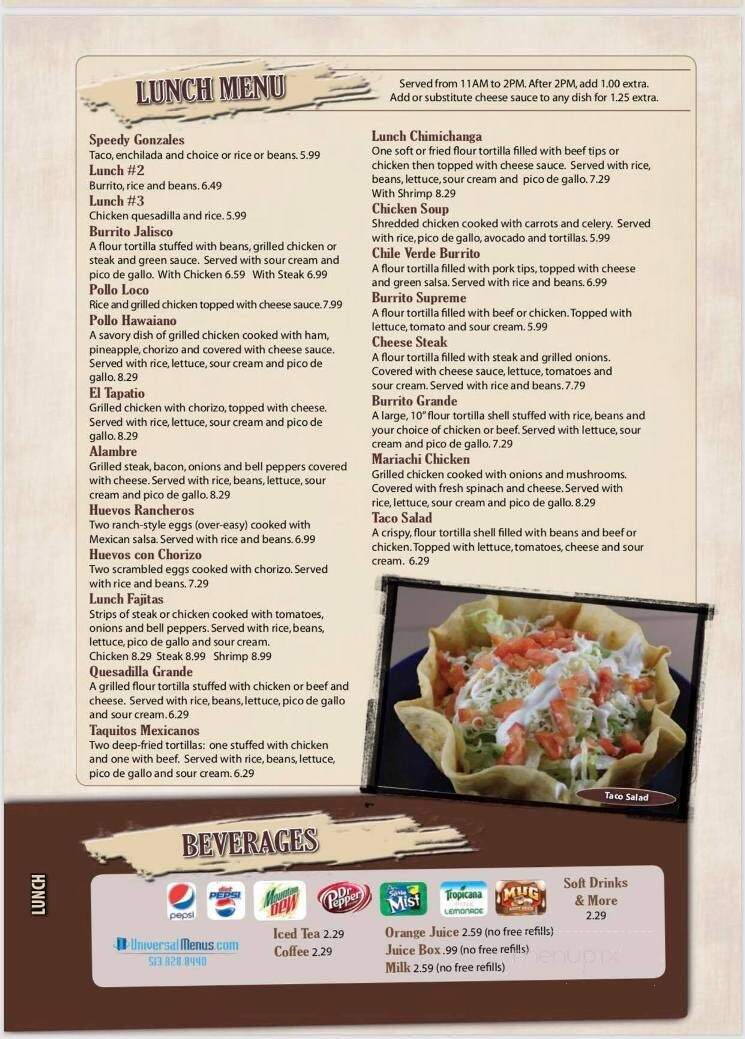 Los Mariachis - London, OH menu_pic