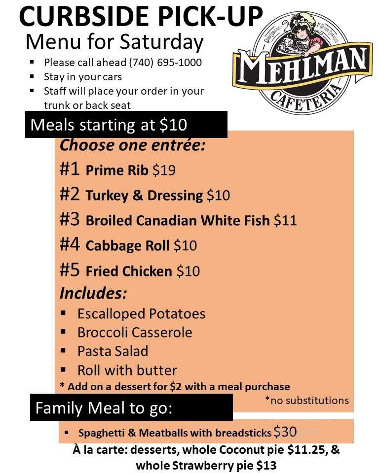 Mehlmans Cafeteria - Saint Clairsville, OH