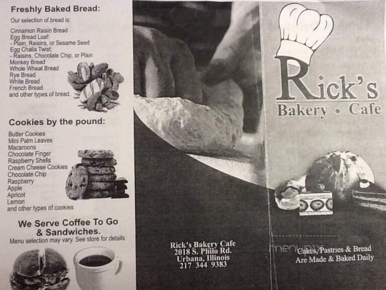 Rick's Bakery Cafe - Urbana, IL menu_pic
