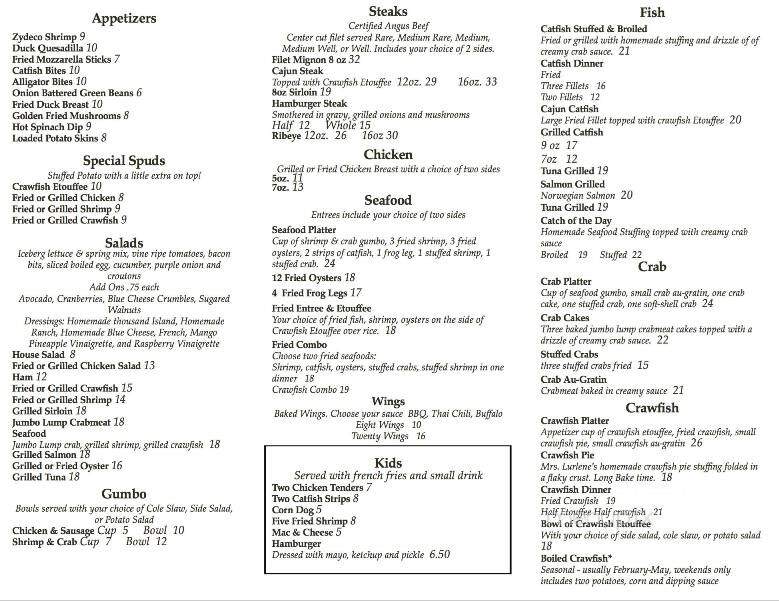 Mike's Seafood and Steakhouse - Jennings, LA menu_pic