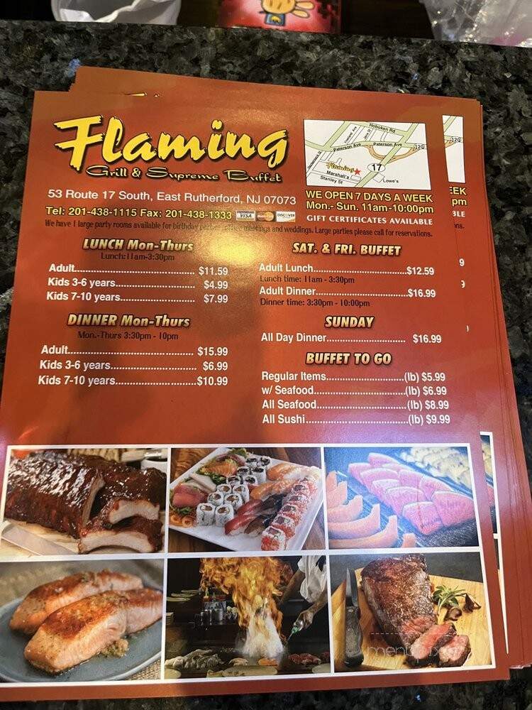 Flaming Grill & Supreme Buffet - East Rutherford, NJ menu_pic