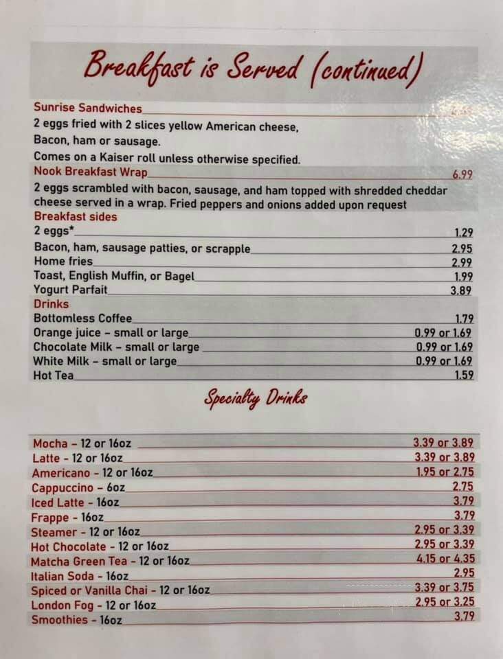 Walnut Cheese Nook - Port Royal, PA menu_pic