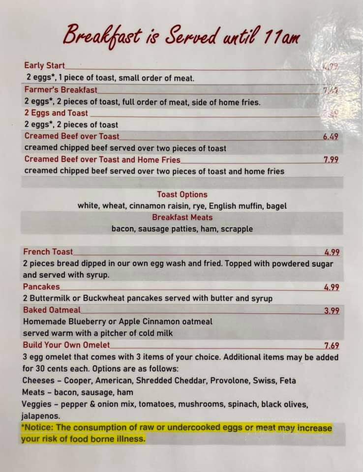 Walnut Cheese Nook - Port Royal, PA menu_pic