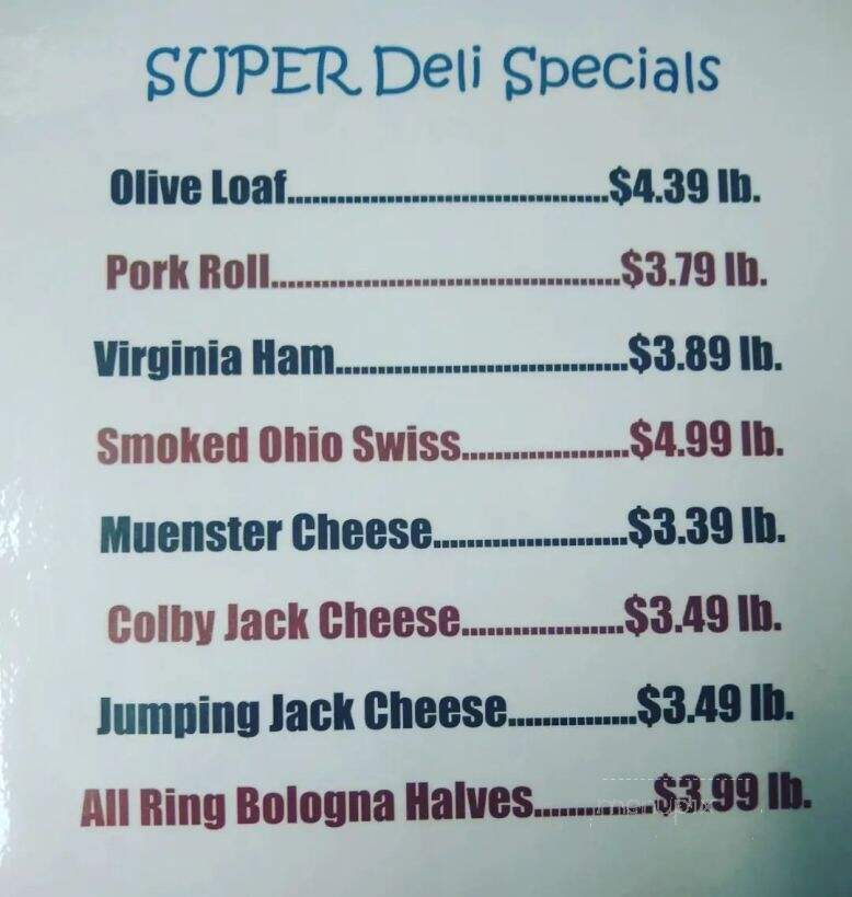 Walnut Cheese Nook - Port Royal, PA menu_pic