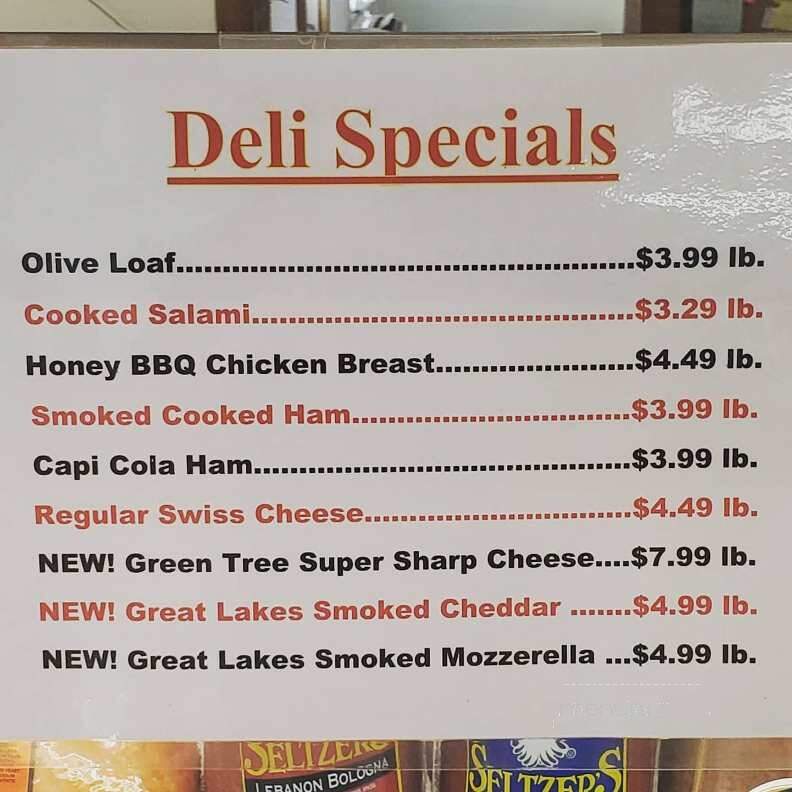 Walnut Cheese Nook - Port Royal, PA menu_pic