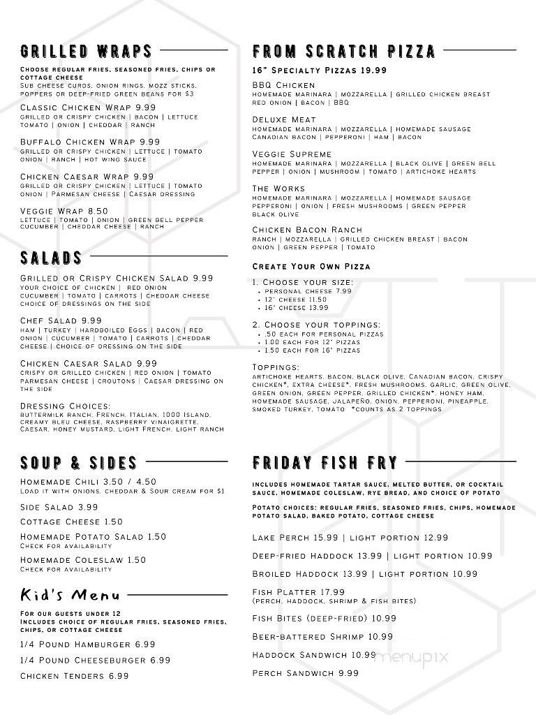 Spectators Sports Bar & Grill - Greenville, WI menu_pic