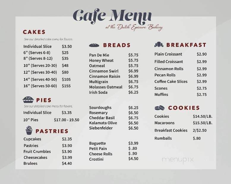 Dutch Epicure - Amherst, NH menu_pic