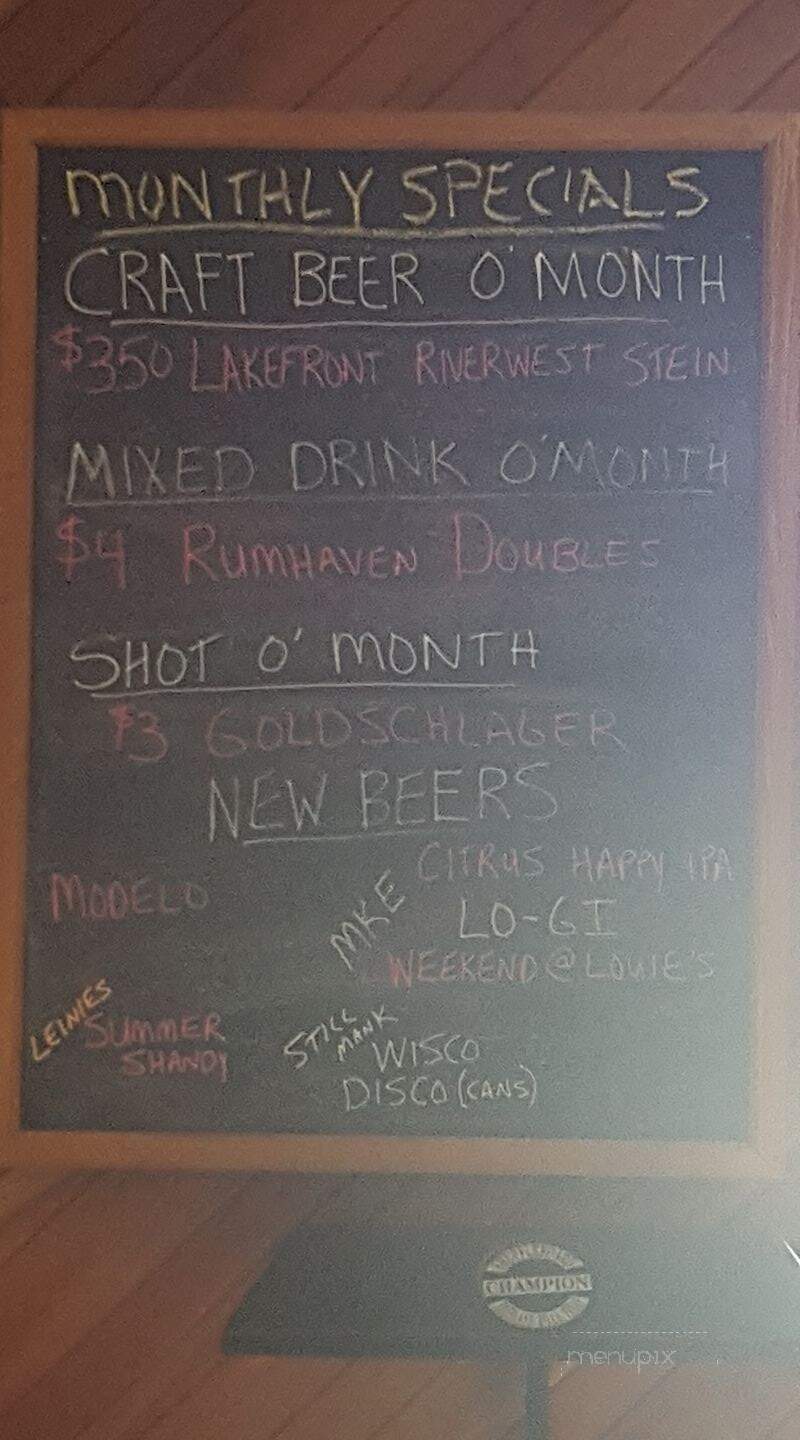 Simonet's Bar - Green Bay, WI menu_pic