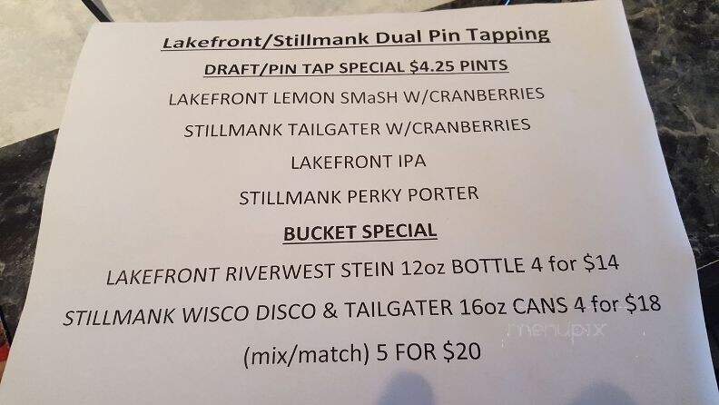 Simonet's Bar - Green Bay, WI menu_pic