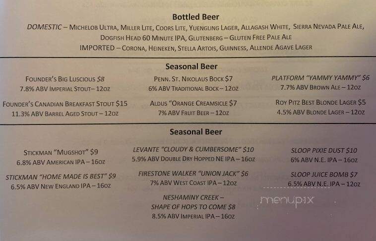 Kevin's - Kingston, PA menu_pic