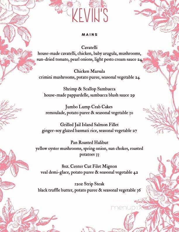Kevin's - Kingston, PA menu_pic