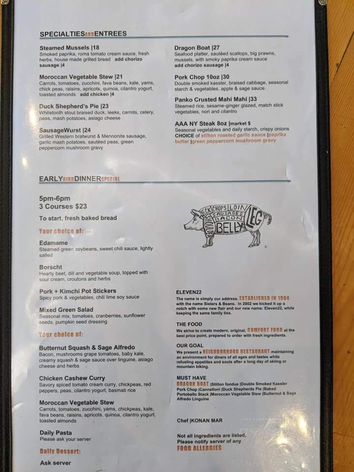 Eleven22 - Golden, BC menu_pic