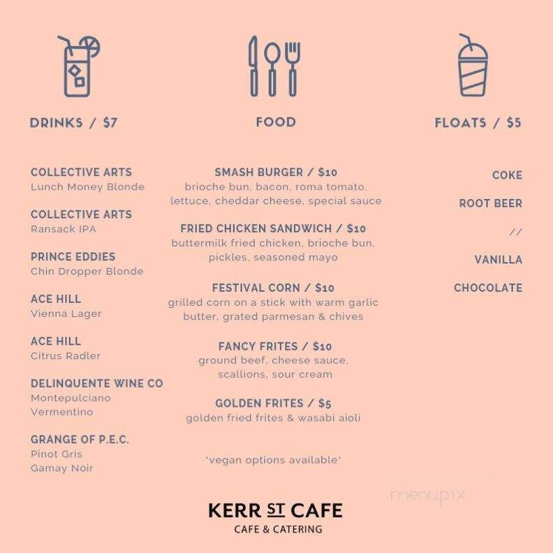 Kerr Street Cafe - Oakville, ON menu_pic