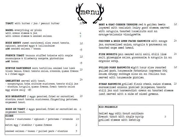 Kerr Street Cafe - Oakville, ON menu_pic