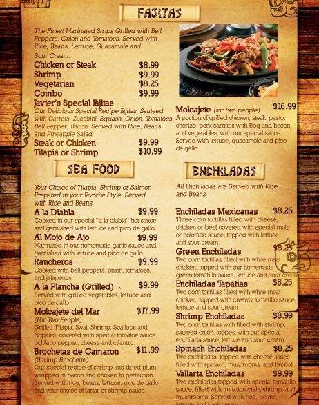 Pancho's Mexican Buffet - Knoxville, TN menu_pic