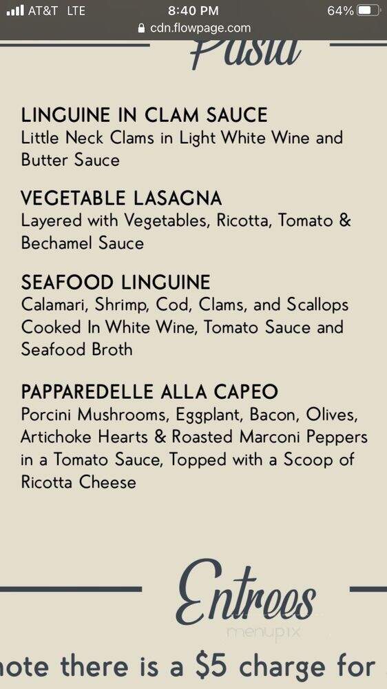 Ristorante Capeo - North Little Rock, AR menu_pic