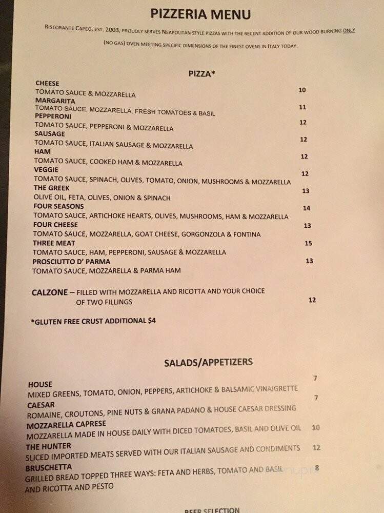 Ristorante Capeo - North Little Rock, AR menu_pic