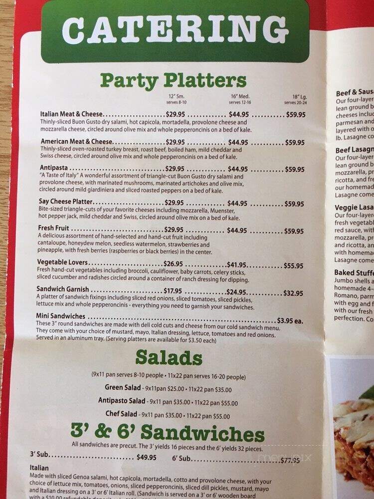Foggia Italian Market & Deli - Lakewood, CA menu_pic