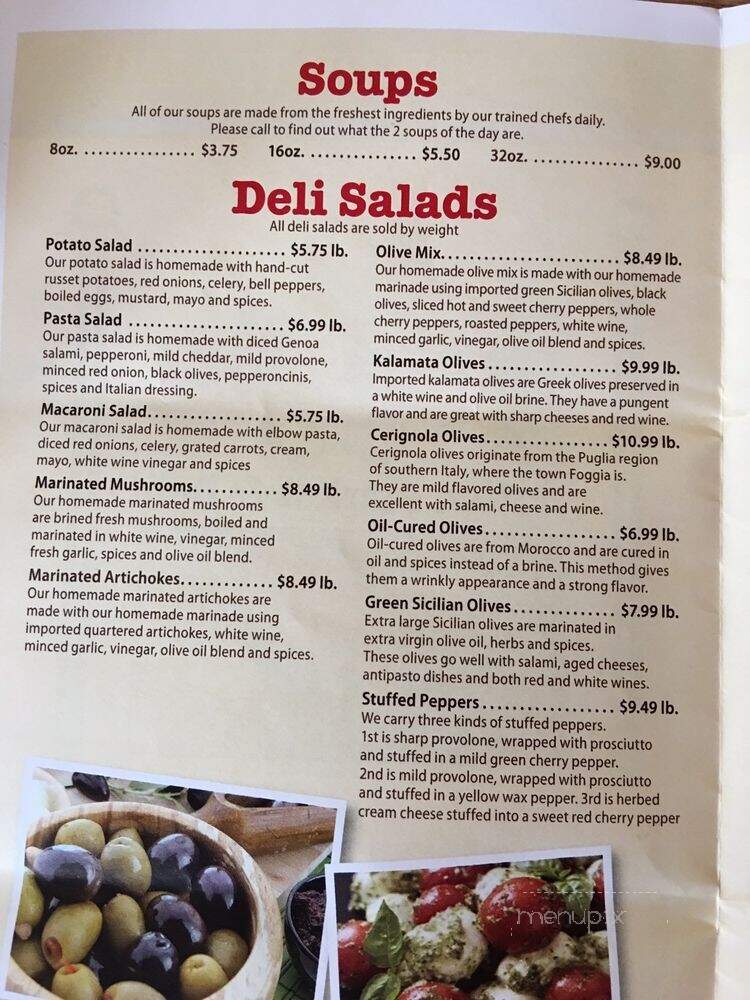 Foggia Italian Market & Deli - Lakewood, CA menu_pic