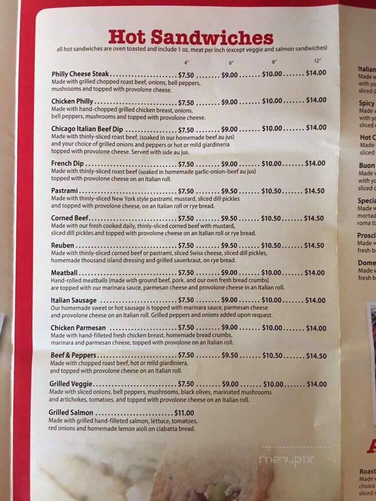 Foggia Italian Market & Deli - Lakewood, CA menu_pic