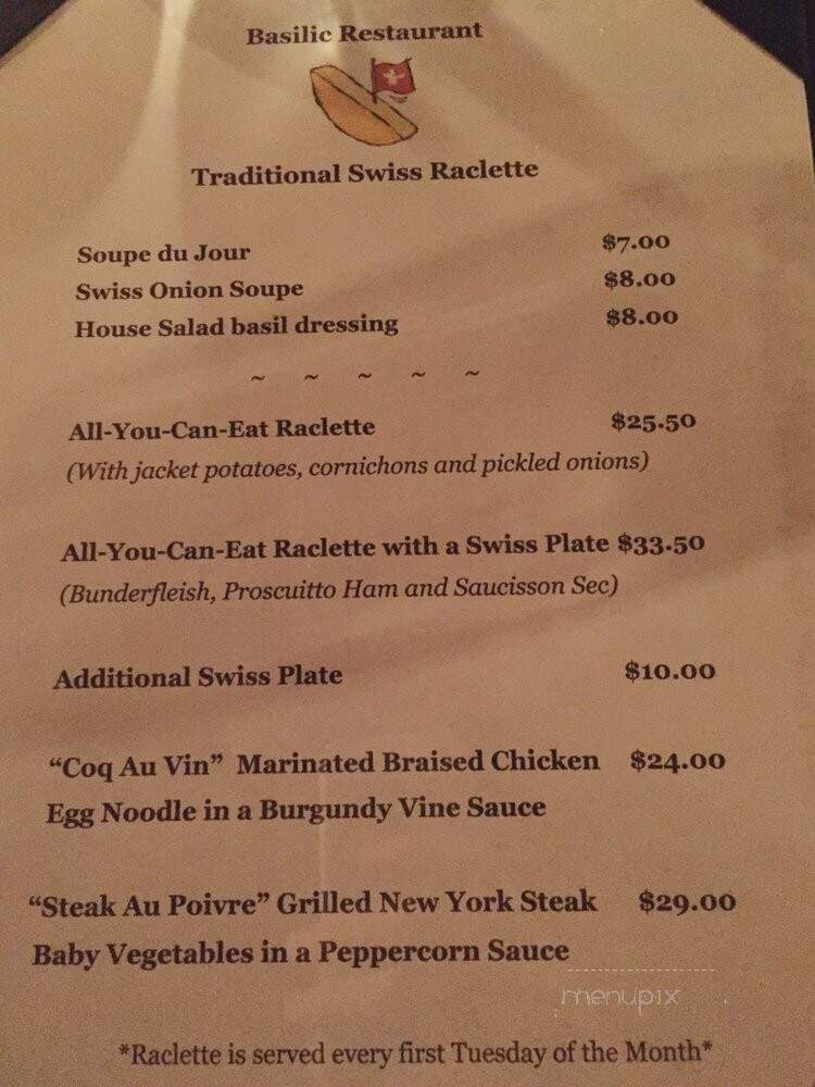 Basilic Restaurant - Newport Beach, CA menu_pic