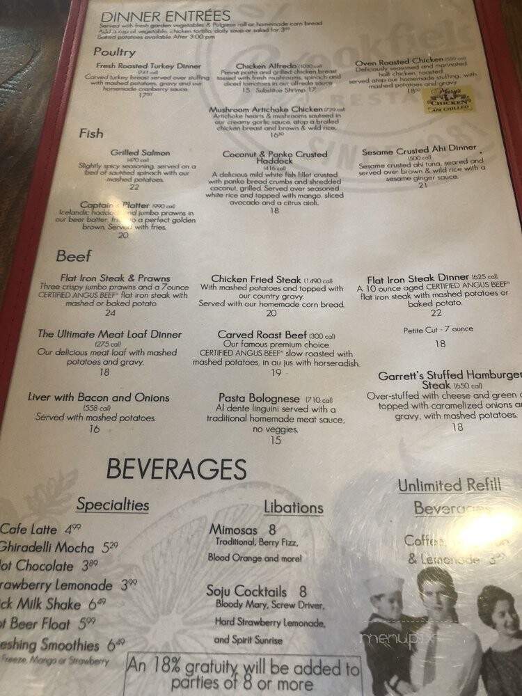 Brookfield's Restaurant - Rancho Cordova, CA menu_pic
