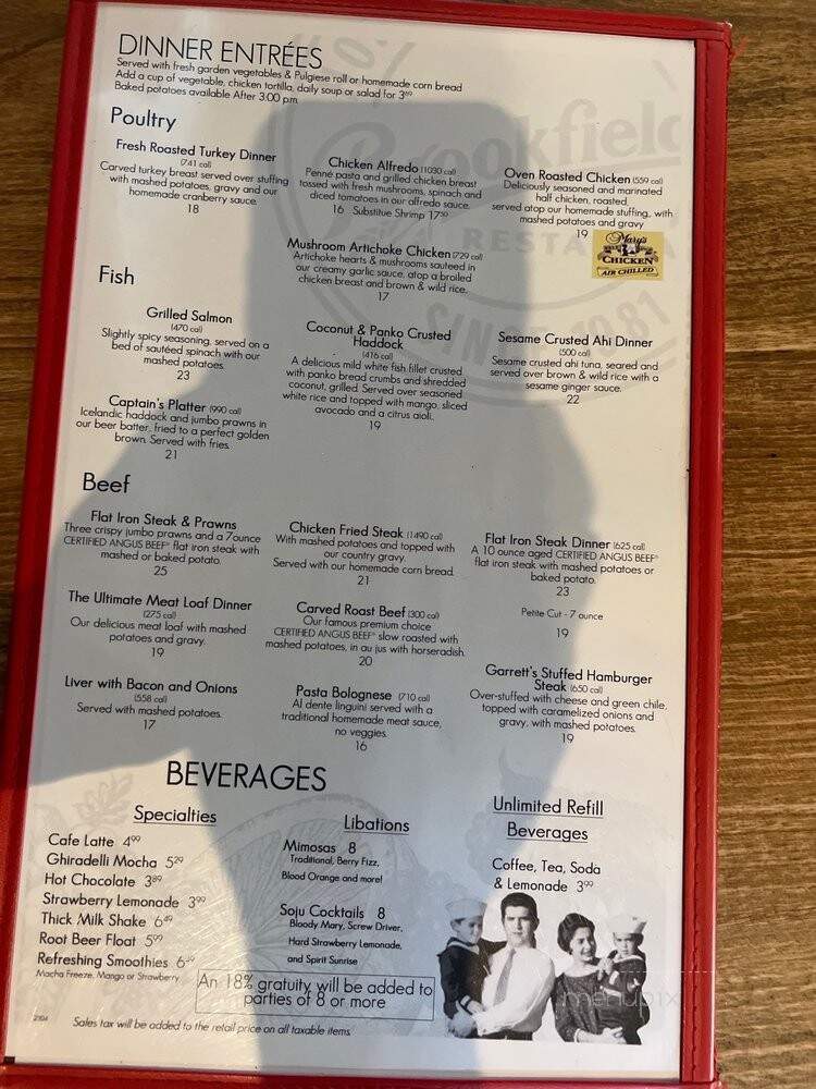 Brookfield's Restaurant - Rancho Cordova, CA menu_pic