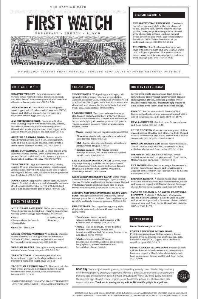 First Watch - Knoxville, TN menu_pic