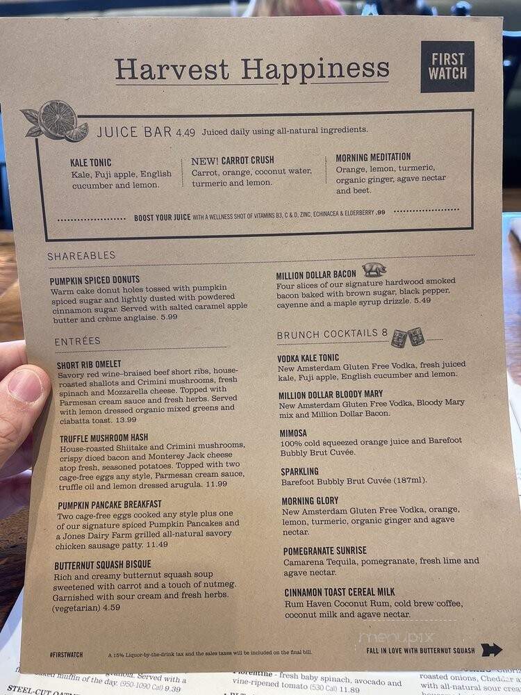 First Watch - Knoxville, TN menu_pic