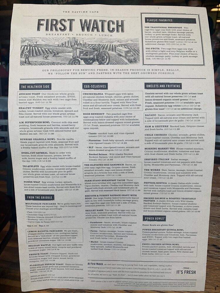 First Watch - Knoxville, TN menu_pic