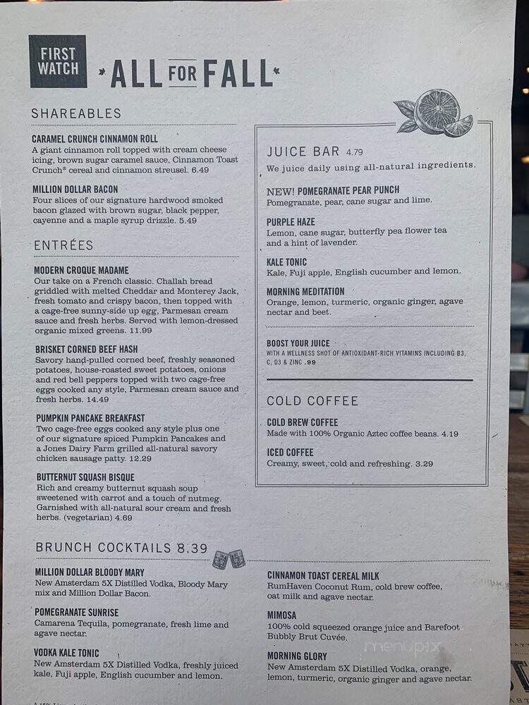 First Watch - Knoxville, TN menu_pic