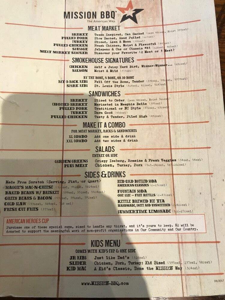 Mission BBQ - Nashville, TN menu_pic