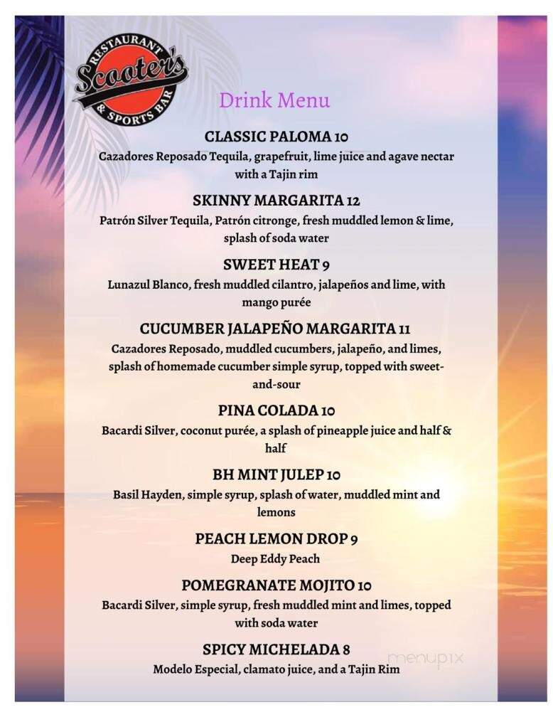 Scooter's Sports Bar - Sandy, OR menu_pic