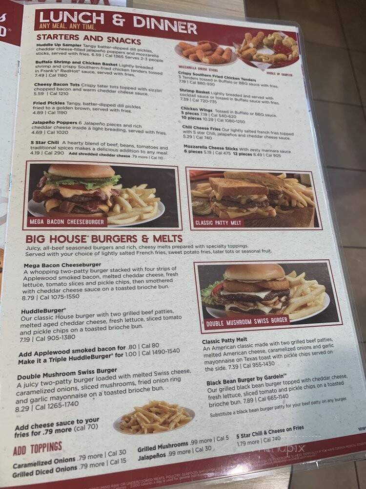 Huddle House - Sweetwater, TN menu_pic