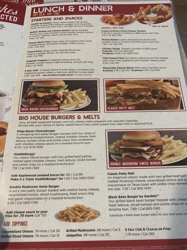 Huddle House - Sweetwater, TN menu_pic