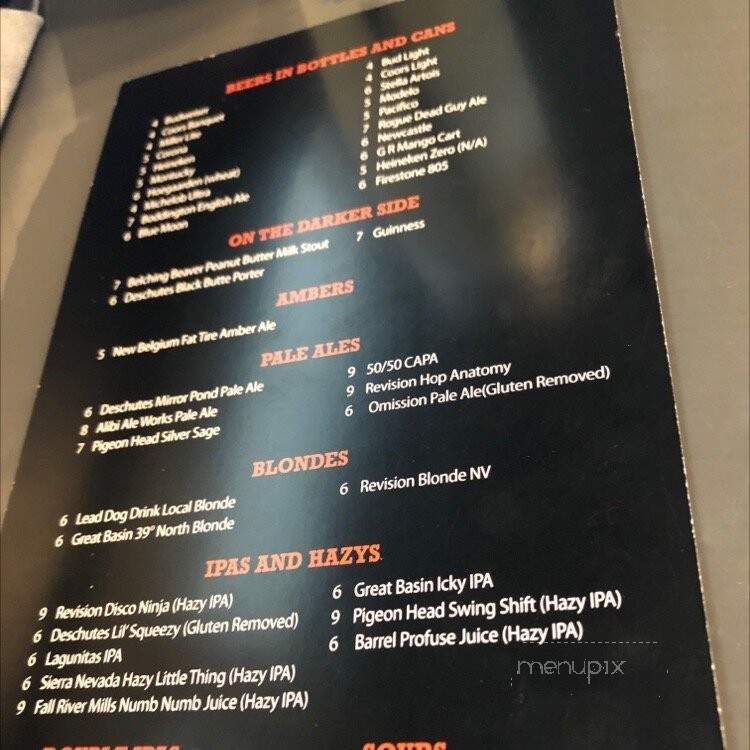 Old Southwest Social House - Reno, NV menu_pic