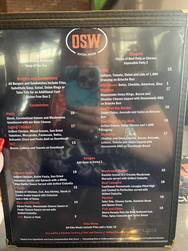 Old Southwest Social House - Reno, NV menu_pic