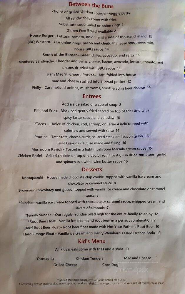 Old Southwest Social House - Reno, NV menu_pic