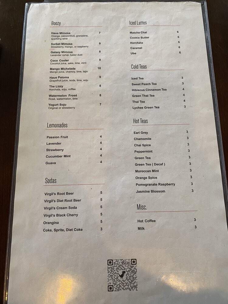 8th Haus Cafe - Anaheim, CA menu_pic
