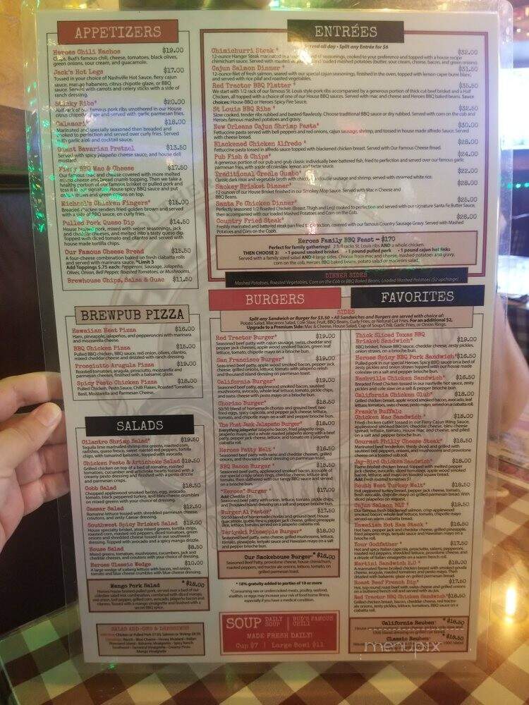 Heroes Restaurant and Brewery - Ontario, CA menu_pic