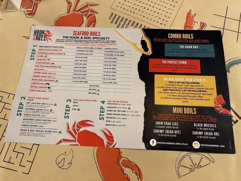 Hook & Reel Cajun Seafood & Bar - Snellville, GA menu_pic