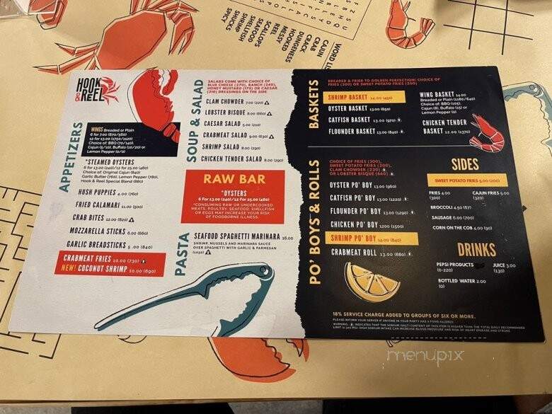 Hook & Reel Cajun Seafood & Bar - Snellville, GA menu_pic