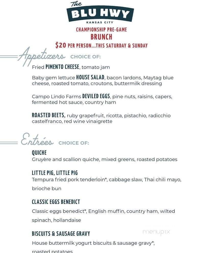 Blu Hwy - Kansas City, MO menu_pic