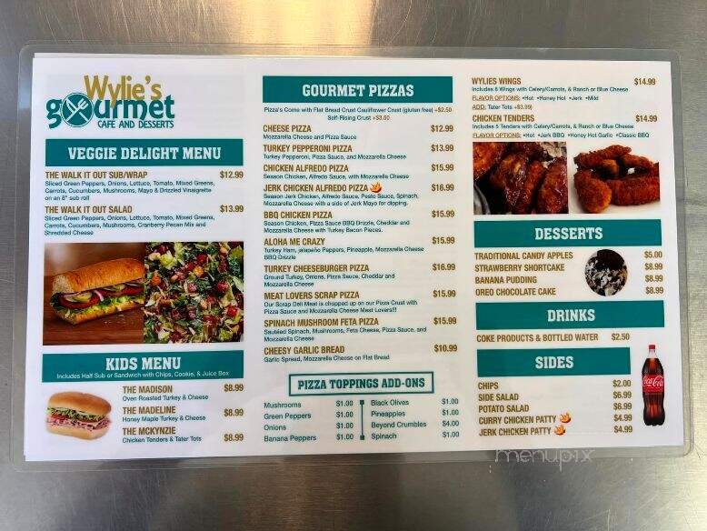 Wylie's Gourmet Cafe - Greensboro, NC menu_pic