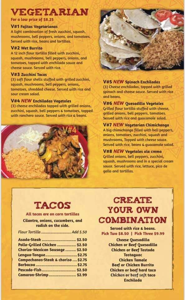 Azteca Mexican - Wauseon, OH menu_pic