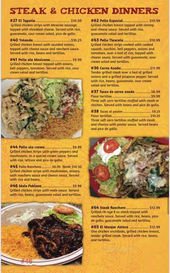 Azteca Mexican - Wauseon, OH menu_pic